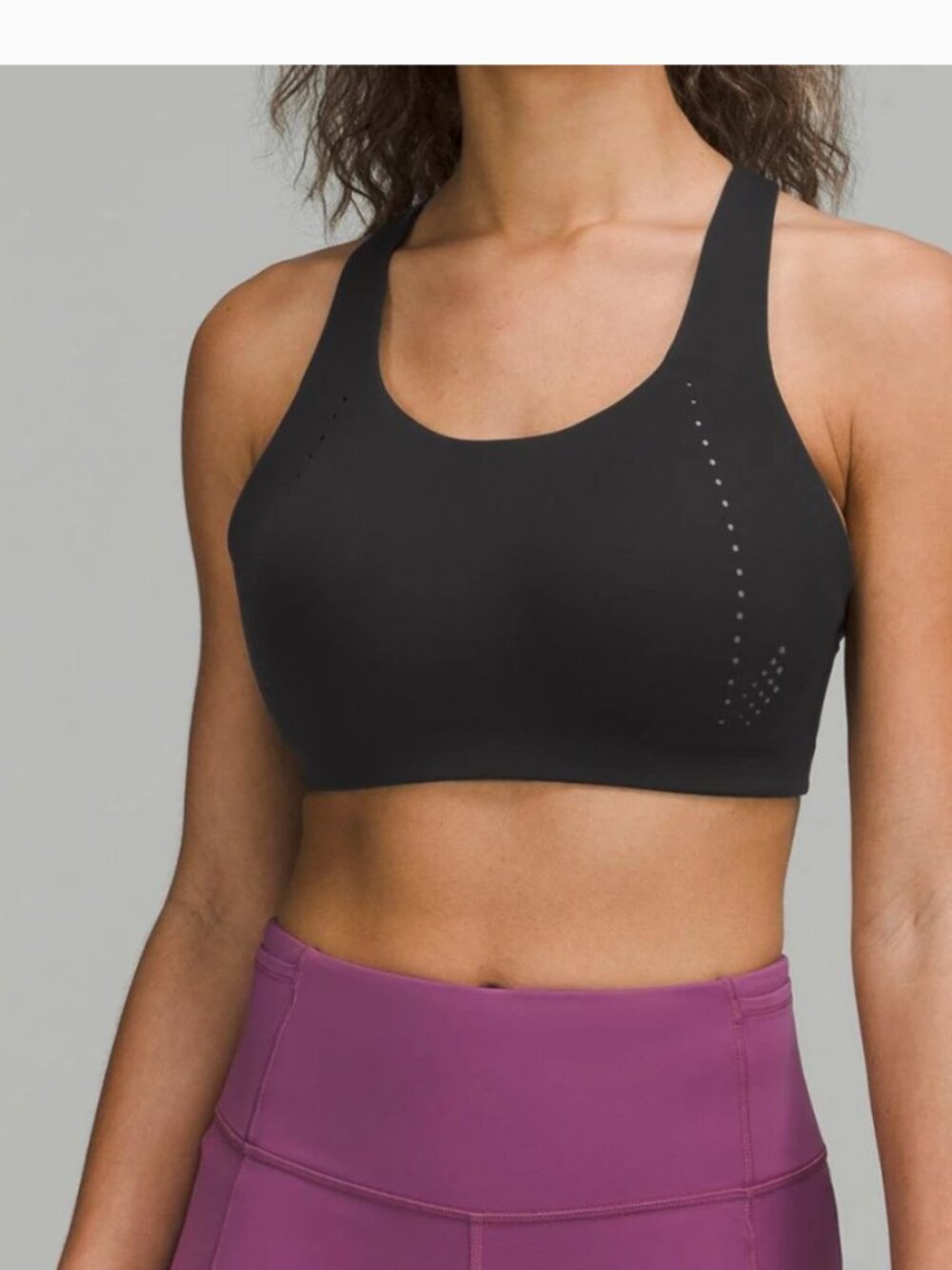 Lululemon AirSupport Bra High Support Black Women's 34DD Sport Bra Workout